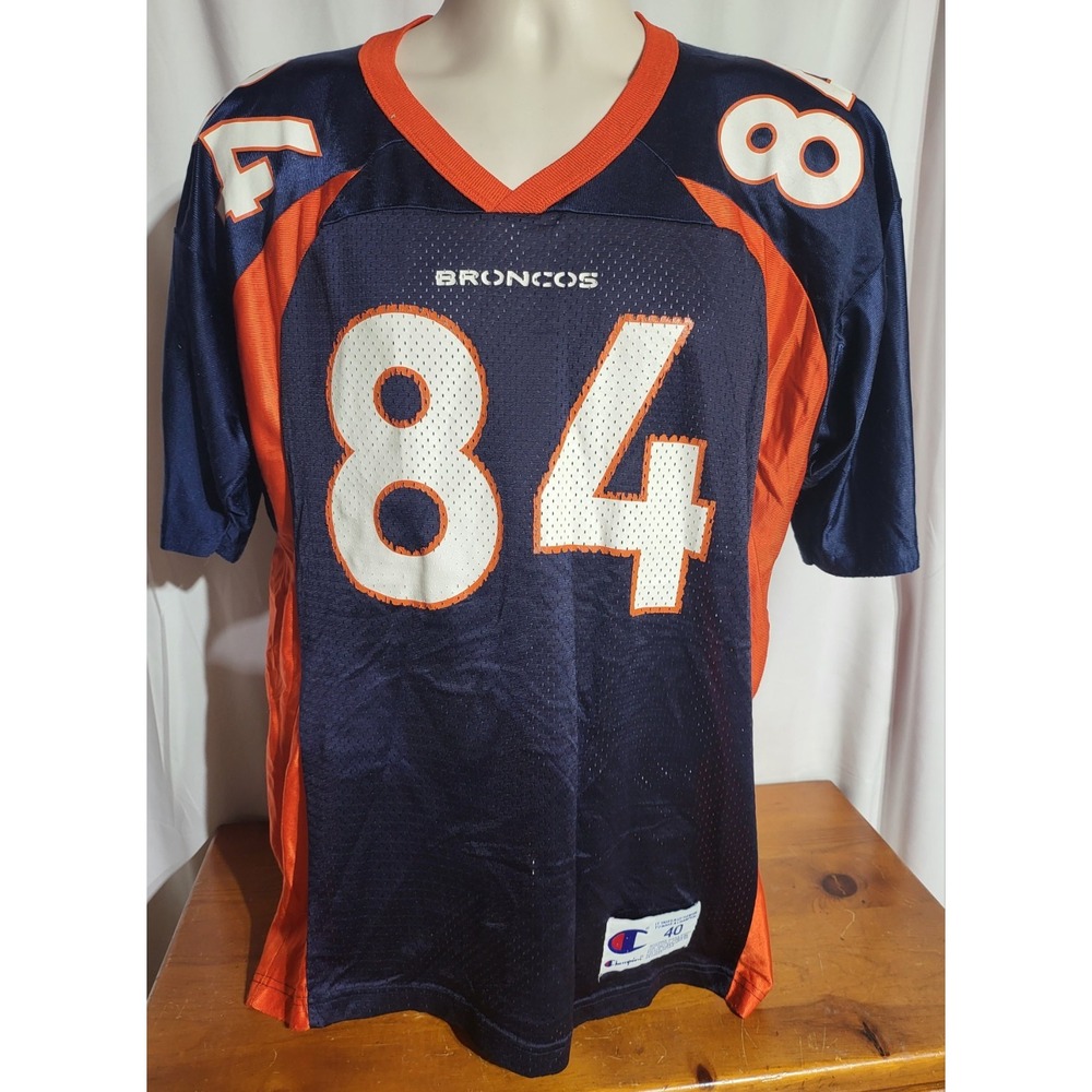 Vintage 90s Champion Denver Broncos Shannon Sharpe Jersey 84 NFL Size 40 Medium - Picture 2 of 9